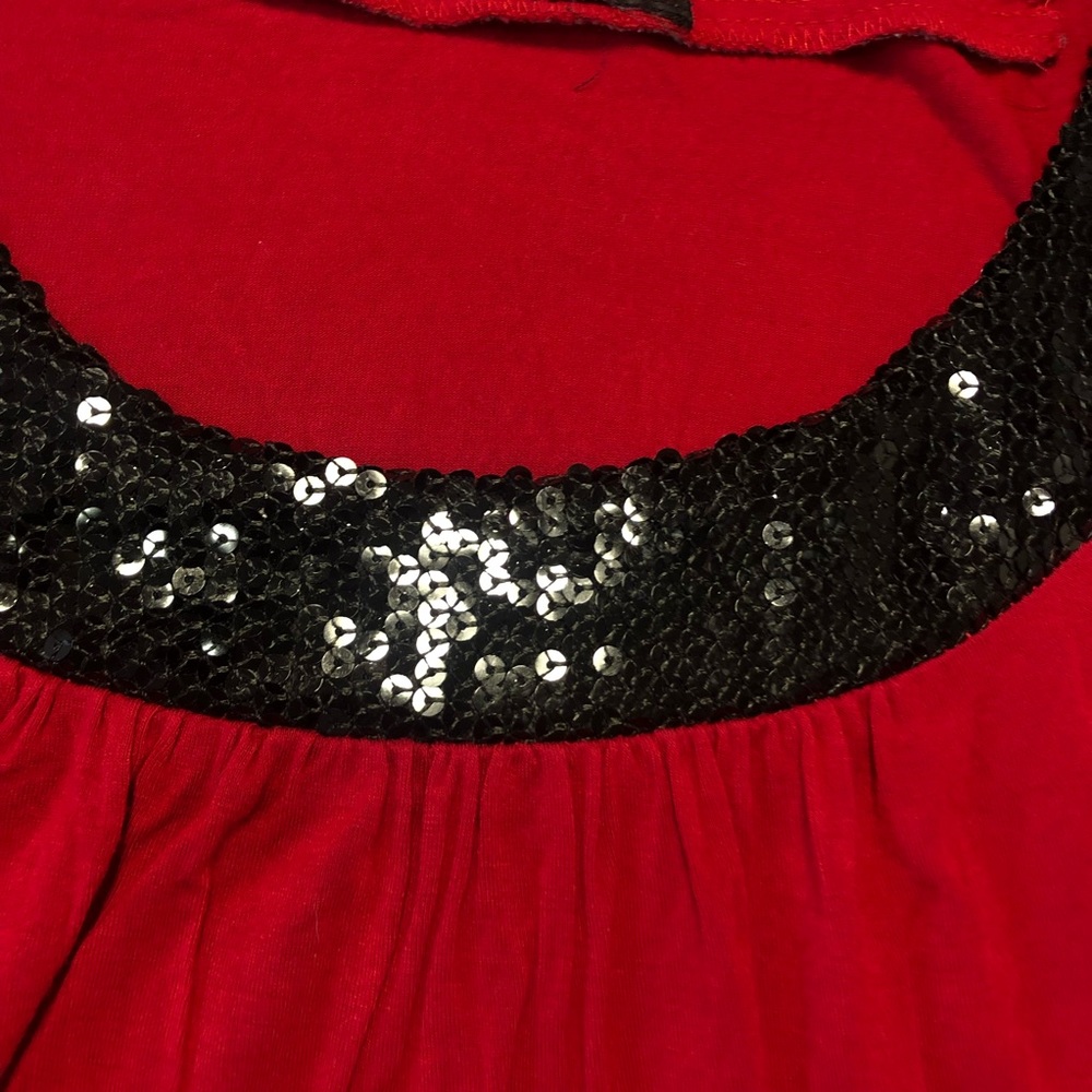 Maurices Blouse Womens Small Sequin Collar Red Tank - Picture 2 of 7